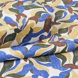 Floral Motif Blue Wrapping Paper