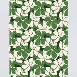 Floral Motif Green Wrapping Paper