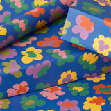 Flower Burst Blue Wrapping Paper