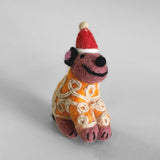 Pippin, Dog in an Orange Jumper Felt Hanging Decoration