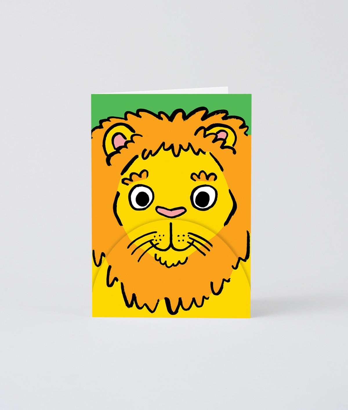 Lion Big Mouth Fold Out Kids Birthday Card