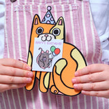 Cat With Mini Card