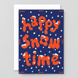 Happy Snow Time Embossed Card