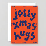 Jolly Xmas Hugs Embossed Card