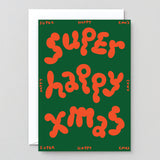 Super Happy Xmas Embossed Card