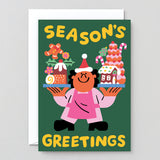 Season's Greetings Embossed Card