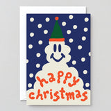 Happy Christmas Snowman Christmas Card