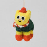 Hans, Cat in Winter Clothes Felt Hanging Decoration