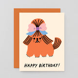 Happy Birthday Dog with Bow