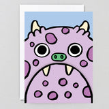 Monster Big Mouth Fold Out Kids Birthday Card
