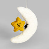 Moon & Star Felt Hanging Decoration