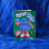 Fuzzy Sticker Card