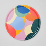 Abstract Round Serving Tray