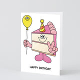 Happy Birthday Cake Slice & Balloon