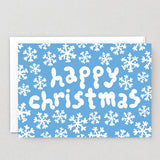 Happy Christmas Snowflakes Christmas Card