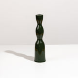 Dark Green Tall Wave Candleholder