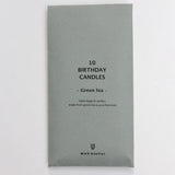 10 Birthday Candles - Green Tea