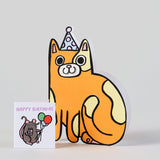 Cat With Mini Card