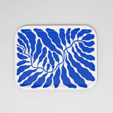 Leaves Deep Blue Rectangle Serving Tray