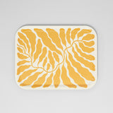 Leaves Yellow Rectangle Serving Tray