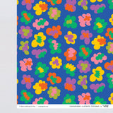 Flower Burst Blue Wrapping Paper