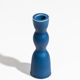 Blue Low Wave Candleholder