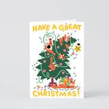 Great Christmas Cats Embossed Card