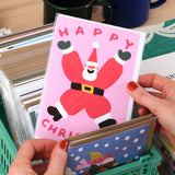 Christmas Santa Embossed Card