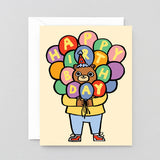 Happy Birthday Bear and Balloons
