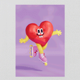 Heart Sticker Card