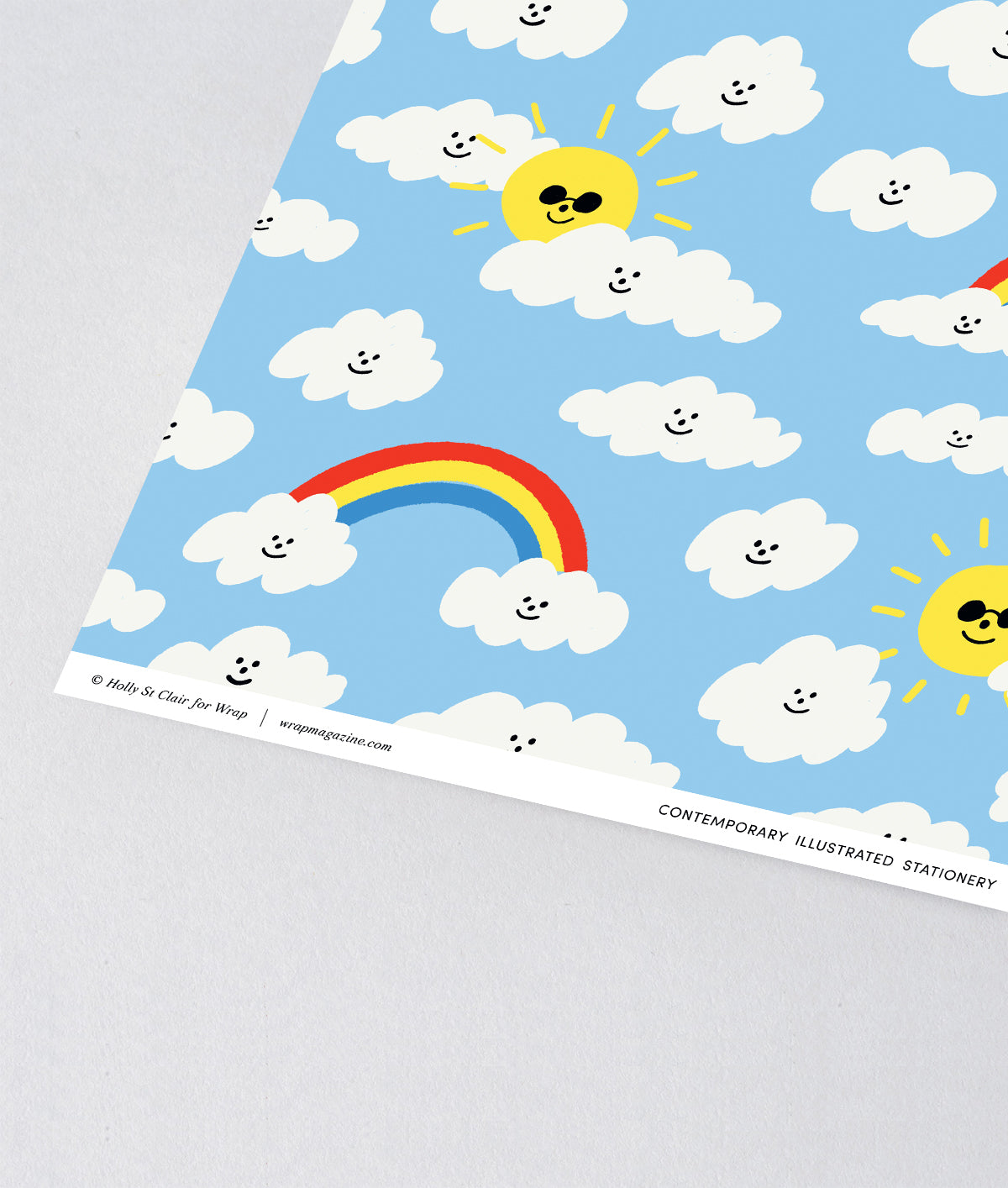 Sun and Clouds Wrapping Paper
