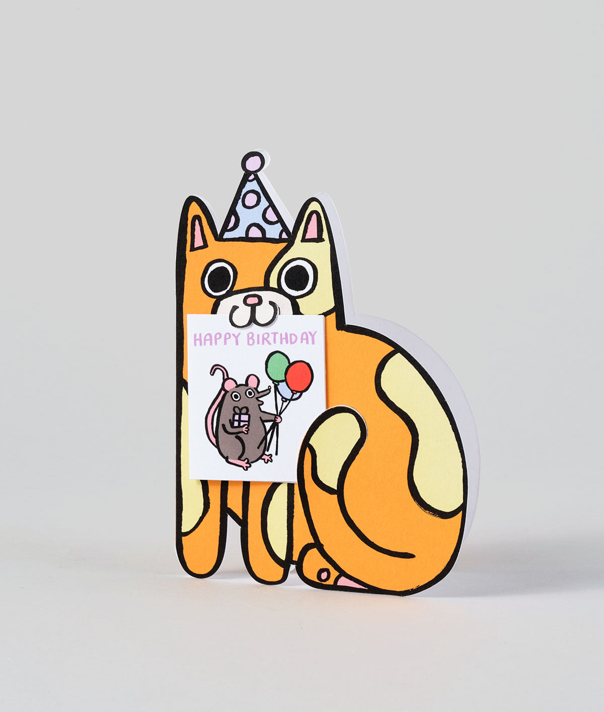 Cat Mini Card Cat With Mini Card Kids Birthday Card – Wrap